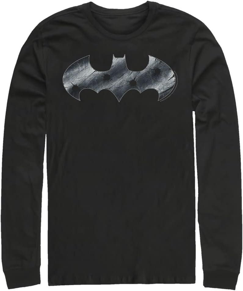 DC Comics Big Tall Battle Scarred Batman Men s Tops Long Sleeve Tee Shirt Long Sleeve T Shirt Premium Print Fan Favorite