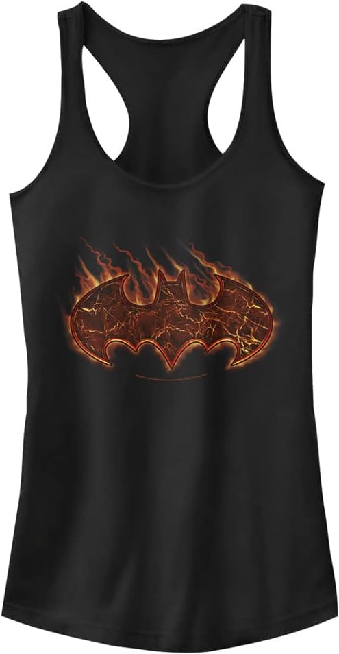 DC Comics Torched Batman Logo Women s Fast Fashion Racerback Tank Top Tank Top Viral TikTok Find Gift Ready