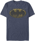 DC Comics Big Tall Batman Bats Men s Tops Short Sleeve Tee Shirt Navy Blue Heather 3X Large T Shirt Trending US Fan Favo