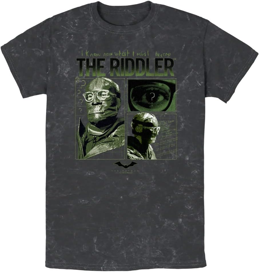WARNER BROS Batman Riddler Panel Design Young Men s Short Sleeve Tee Shirt T Shirt Viral TikTok Find Best Seller Look