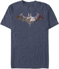 DC Comics Big Tall Batman Geo Logo Men s Tops Short Sleeve Tee Shirt Navy Blue Heather 4X Large T Shirt Comfort Fit Ever