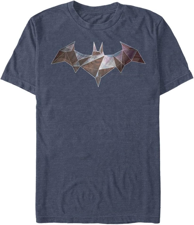 DC Comics Big Tall Batman Geo Logo Men s Tops Short Sleeve Tee Shirt Navy Blue Heather 5X Large T Shirt Premium Print Ho