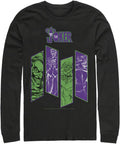 WARNER BROS Batman Joker Panels Men s Tops Long Sleeve Tee Shirt Black 3X Large Big Tall Long Sleeve T Shirt Premium Pri