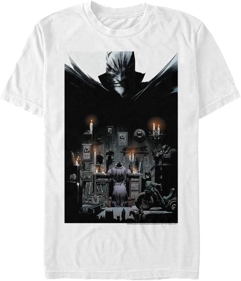 Warner Brothers Batman Stressed Joker Men s Tops Short Sleeve Tee Shirt White T Shirt Premium Print Fan Favorite