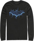 DC Comics Big Tall Batman Digital Logo Men s Tops Long Sleeve Tee Shirt Black 4X Large Long Sleeve T Shirt Streetwear St