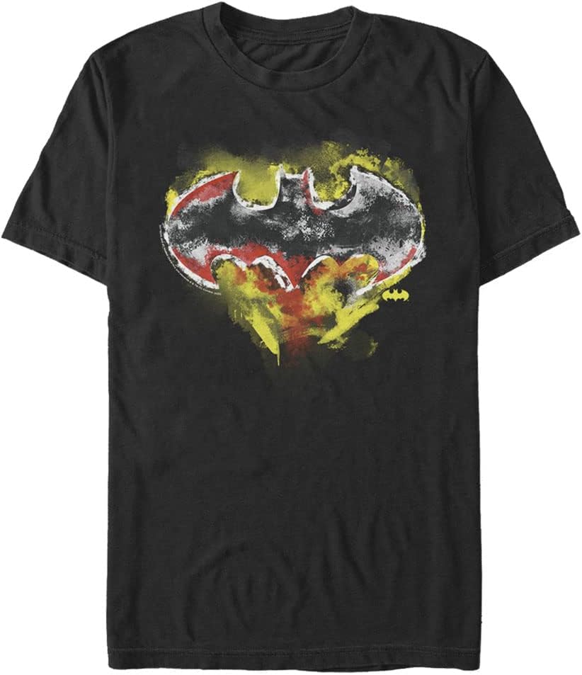 DC Comics Big Tall Batman Watercolor Logo Men s Tops Short Sleeve Tee Shirt T Shirt Premium Print Everyday Wear