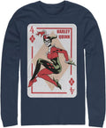 DC Comics Batman Harleyq Playing Card Men s Tops Long Sleeve Tee Shirt Long Sleeve T Shirt Comfort Fit Fan Favorite