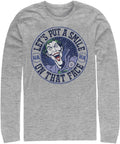 DC Comics Big Tall Batman Joker Smile Stamp Men s Tops Long Sleeve Tee Shirt Long Sleeve T Shirt Comfort Fit Hot Right N