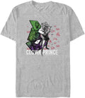 DC Comics Big Tall Batman Joker Clown Prince Men s Tops Short Sleeve Tee Shirt Athletic Heather 4X Large T Shirt Trendin