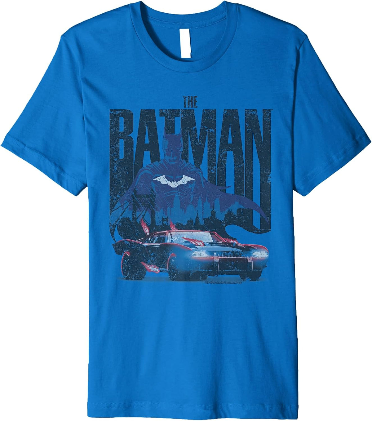 The Batman and his Batmobile Premium T Shirt T Shirt Premium Print Best Seller Look