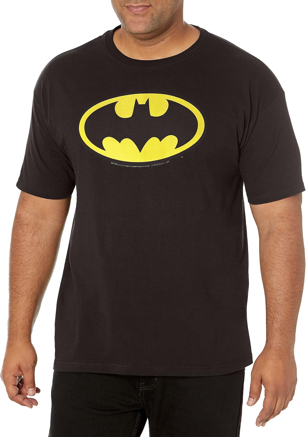 DC Comics Men s Batman Basic Logo Black Apparel Premium Print Gift Ready