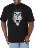 Warner Brothers Batman Big Joker Men s Tops Short Sleeve Tee Shirt Black T Shirt Comfort Fit US Top Pick
