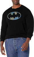Warner Brothers Big Tall Batman Starry Bat Logo Men s Tops Long Sleeve Tee Shirt Black Large Long Sleeve T Shirt Trendin