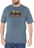 DC Comics Big Tall Batman Bats Men s Tops Short Sleeve Tee Shirt Navy Blue Heather 5X Large T Shirt Trending US Hot Righ