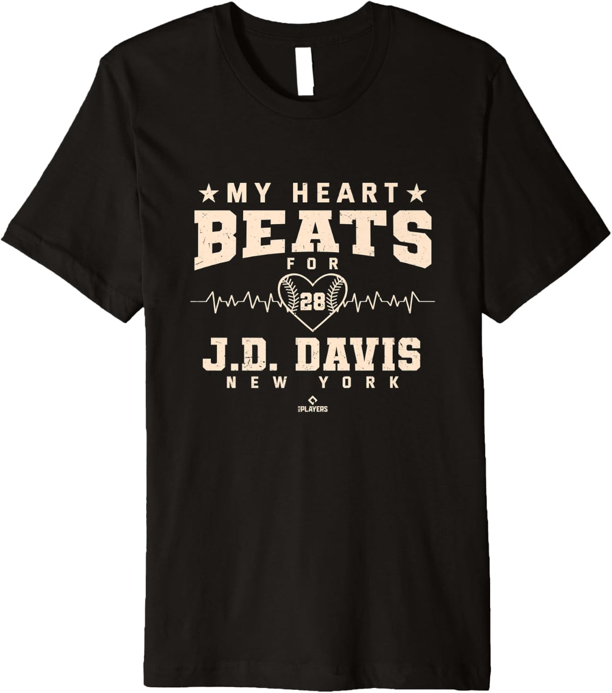 My Heart Beats for JD Davis Valentines Day Baseball Premium Apparel | Best Seller Pick