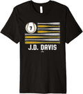 Baseball American Flag J.D. Davis Oakland Baseball MLBPA Premium Apparel | Premium Quality
