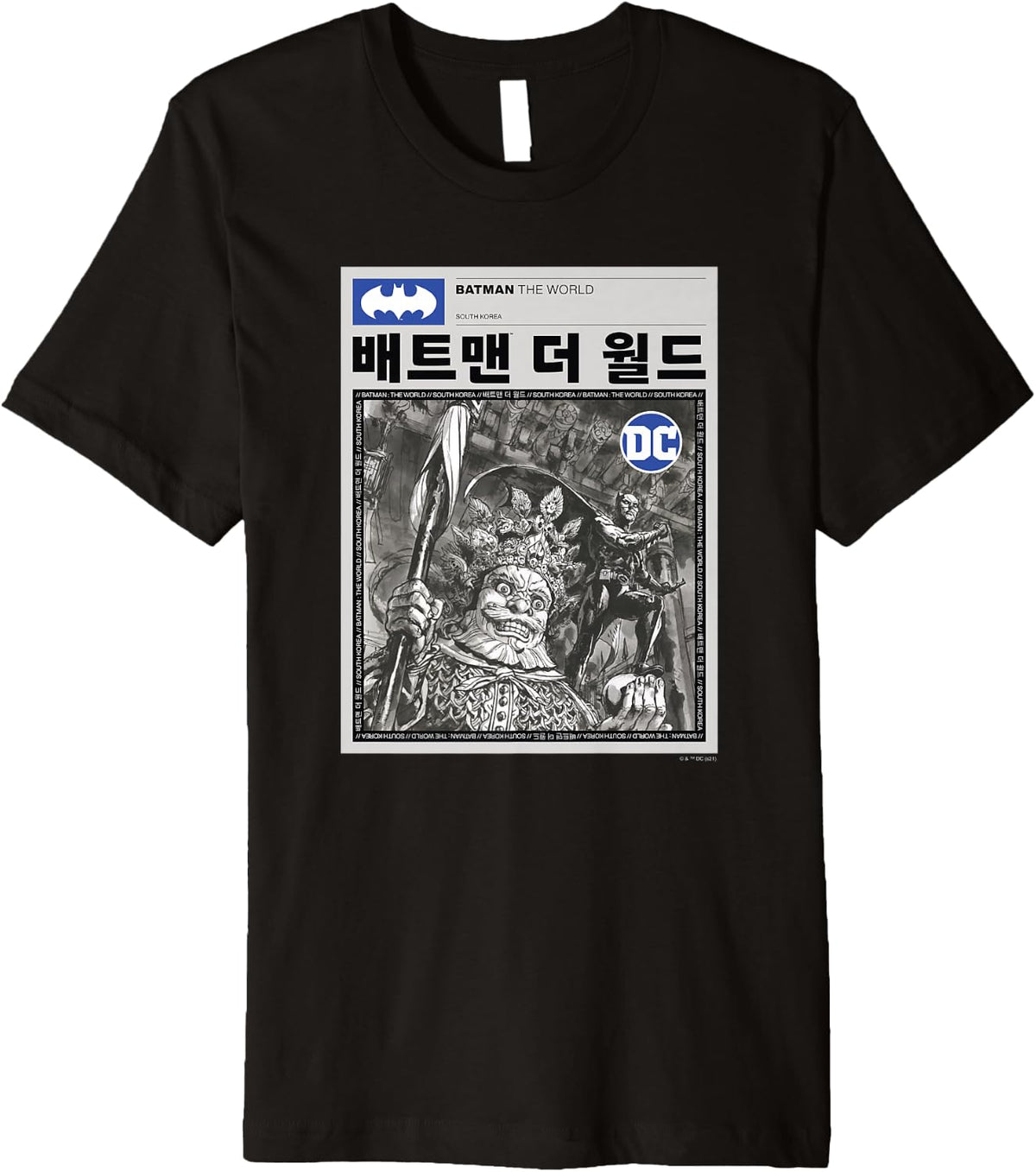 DC Comics Batman The World South Korea Comic Cover Premium Apparel Streetwear Style Best Seller Look