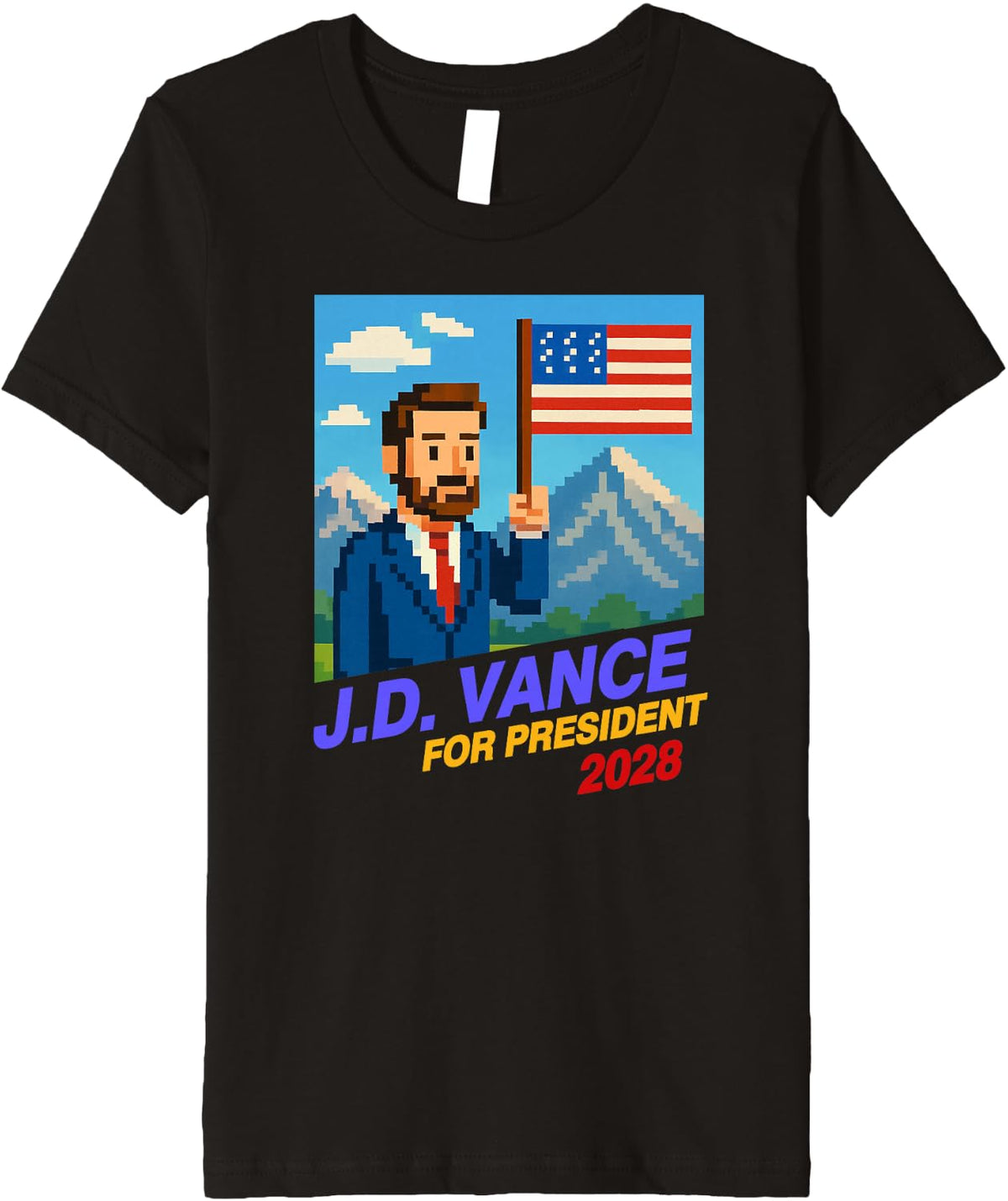 JD Vance 2028 for President Retro Campaign 8 Bit Funny Premium Apparel | Premium Quality