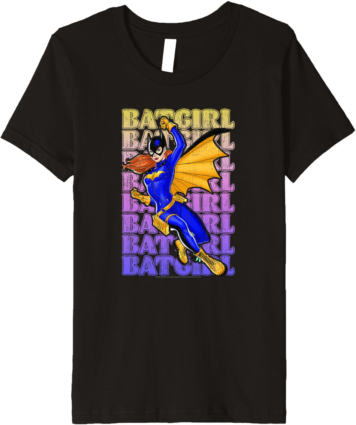 Kids DC Comics Batman Batgirl Distressed Action Poster Youth Premium Apparel Viral TikTok Find Fan Favorite