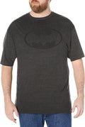 Warner Brothers Batman Men s Big Tall Basic Logo Outline Short Sleeve T Shirt Charcoal Heather 5X Large T Shirt Streetwe