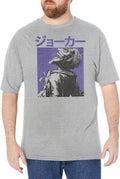 Warner Brothers Big Tall Batman Kanji Joker Men s Tops Short Sleeve Tee Shirt Athletic Heather 5X Large T Shirt Premium