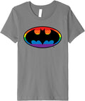 Kids Batman Black Bat Symbol Rainbow Background Pride Kids Premium Apparel Streetwear Style Fan Favorite