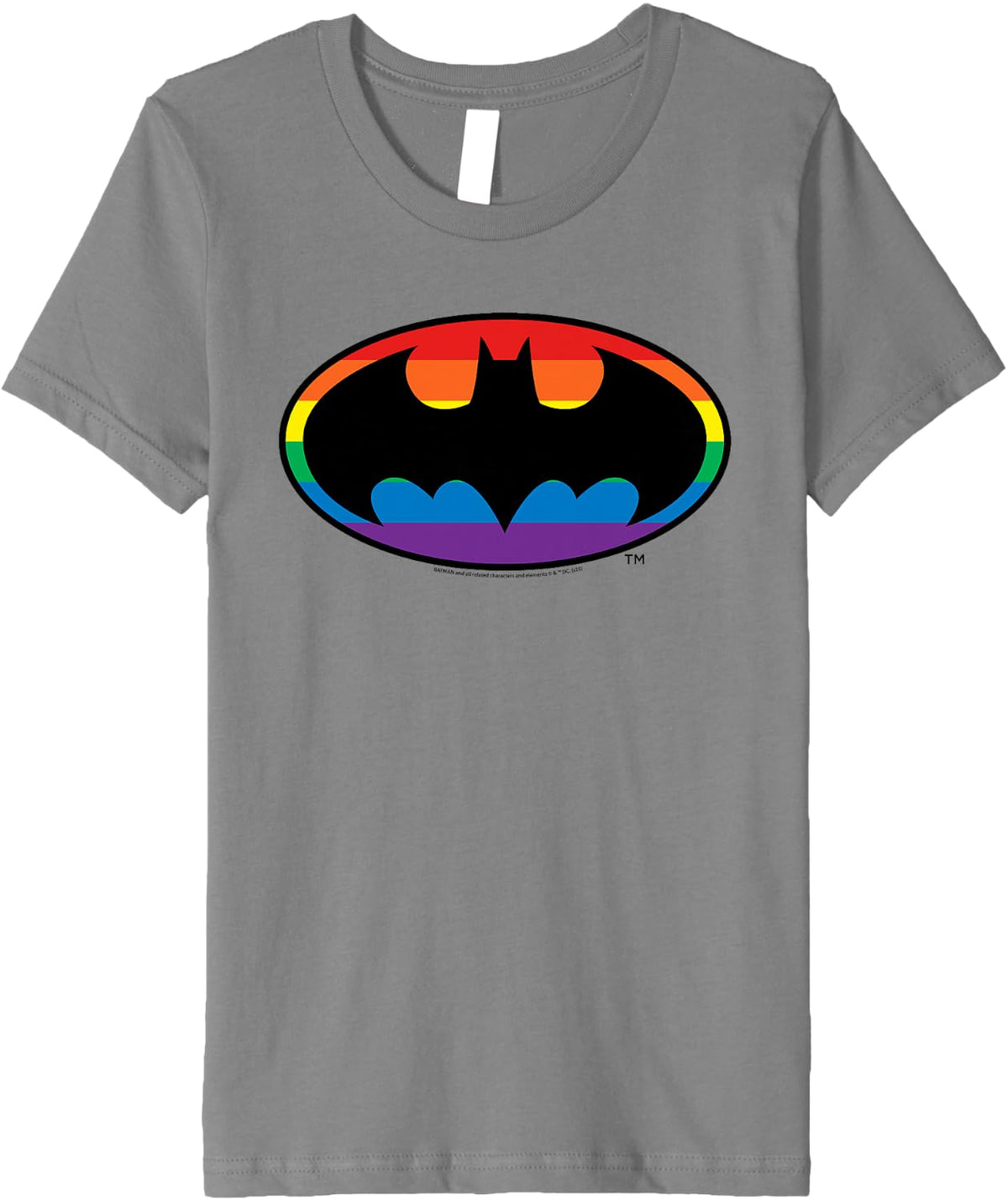 Kids Batman Black Bat Symbol Rainbow Background Pride Kids Premium Apparel Streetwear Style Fan Favorite