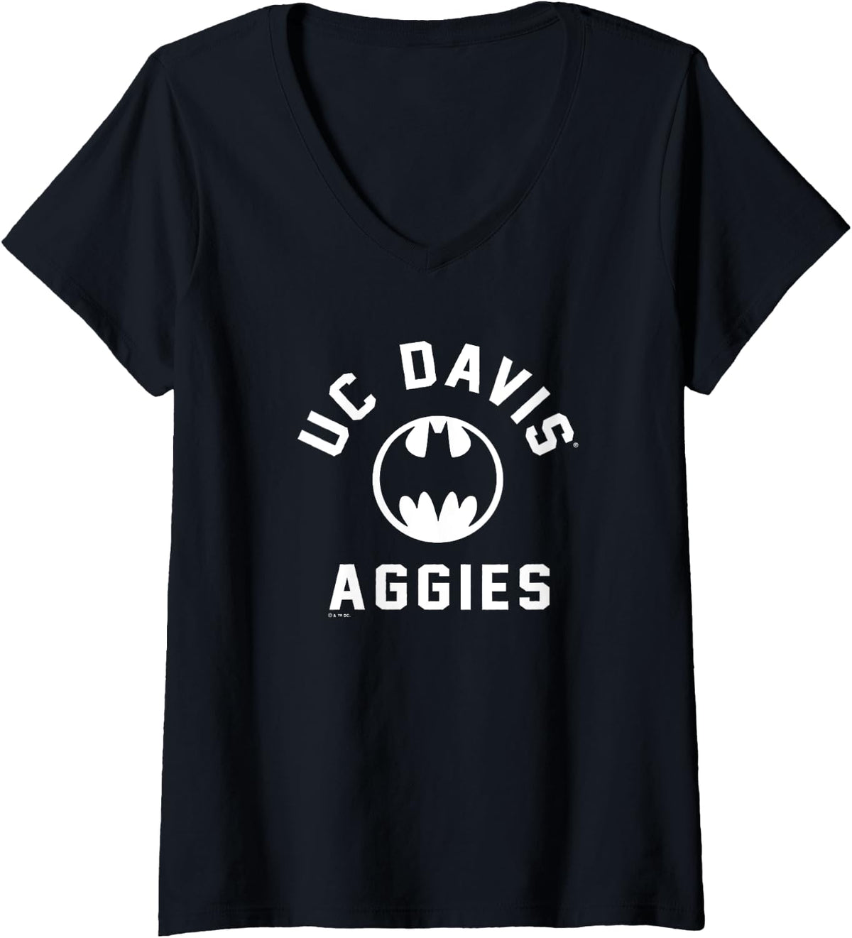 Womens University of California Davis x Batman Logo Aggies V Neck Apparel High Search Demand Best Seller Look