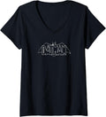 Womens Beware the Batman B W Logo V Neck Apparel Streetwear Style Best Seller Look