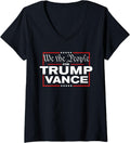 Womens Trump Vance 2024 - Donald Trump JD Vance 2024 V-Neck Apparel | Aesthetic Design