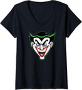 Womens Batman The Brave and the Bold Joker Head V Neck Apparel Comfort Fit Best Seller Look