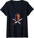 Womens Batman Deathstroke V Neck Apparel Streetwear Style Best Seller Look