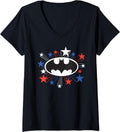 Womens Batman Shooting Stars For 4th Of July V Neck Apparel High Search Demand Fan Favorite