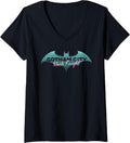 Womens Batman Dark Knight Gotham City Retro Wave V Neck Apparel Streetwear Style US Top Pick