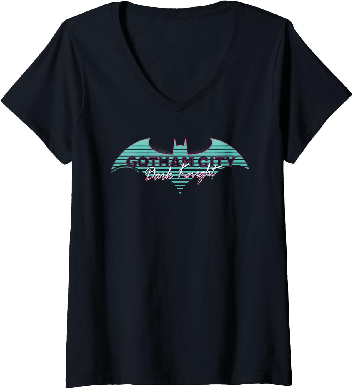 Womens Batman Dark Knight Gotham City Retro Wave V Neck Apparel Streetwear Style US Top Pick