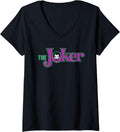 Womens Batman The Joker Logo V Neck Apparel Streetwear Style Fan Favorite