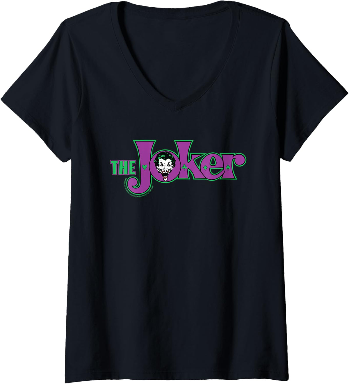 Womens Batman The Joker Logo V Neck Apparel Streetwear Style Fan Favorite
