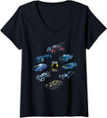 Womens Batman 80 Years Batmobile Oval V Neck Apparel Streetwear Style Best Seller Look