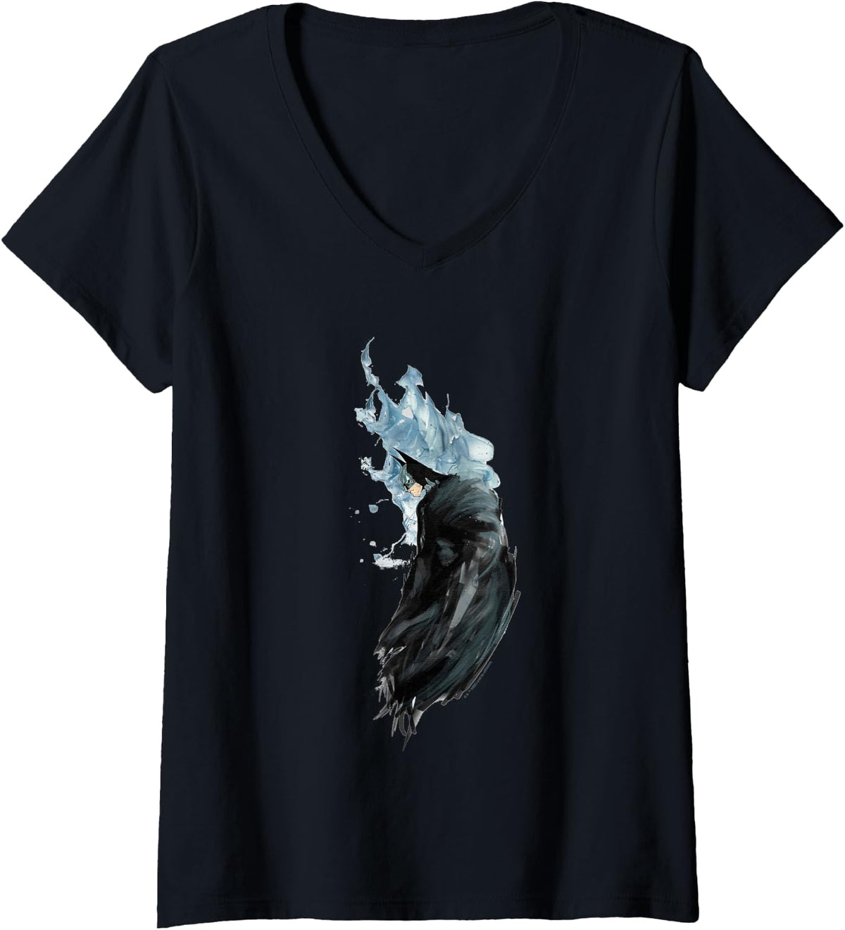 WB100 DC Comics Batman Watercolor Dark Knight Portrait V Neck Apparel Viral TikTok Find Fan Favorite