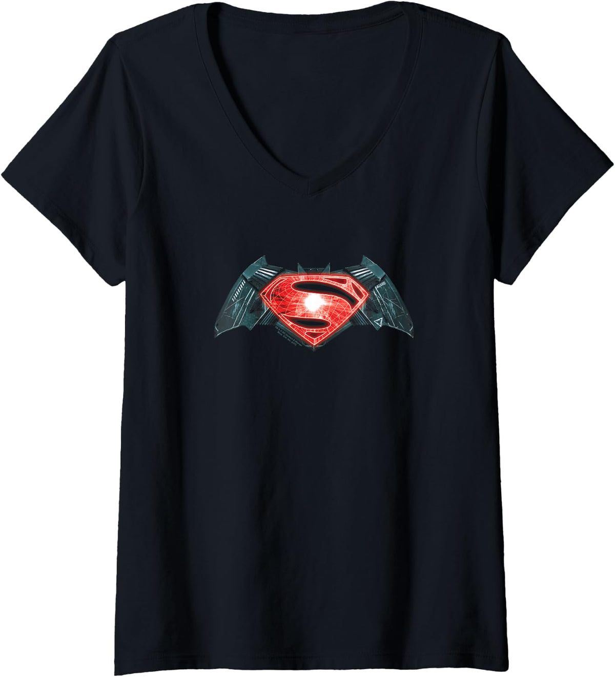 Womens Batman v Superman Industrial Logo V Neck Apparel Viral TikTok Find Everyday Wear