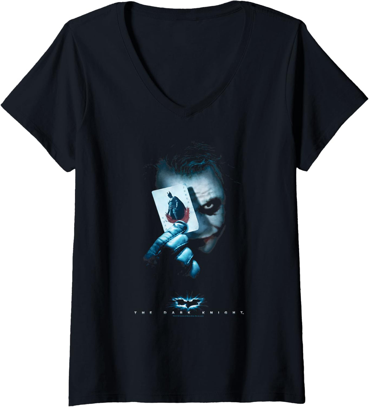 Womens The Dark Knight Joker Batman Card V Neck Apparel Streetwear Style US Top Pick