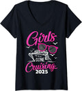 Group Trip Girls Gone Cruising 2025 Vacation Matching V-Neck for Women 114