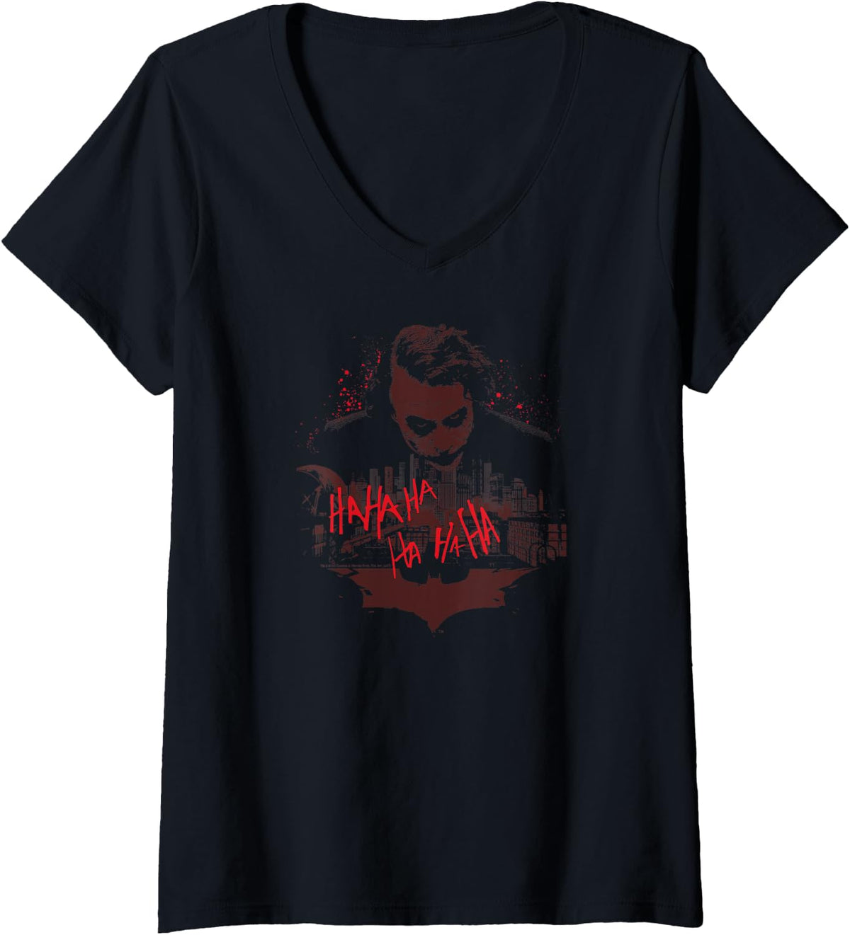 Womens Batman Dark Knight Joker People Will Die V Neck Apparel Streetwear Style Hot Right Now