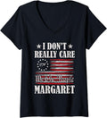 Womens I Don't Really Care Margaret Funny Minimalist JD Vance V-Neck Apparel | Trending 2025