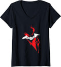 Womens The Batman Hand Drawn Silhouette V Neck Apparel Streetwear Style Everyday Wear