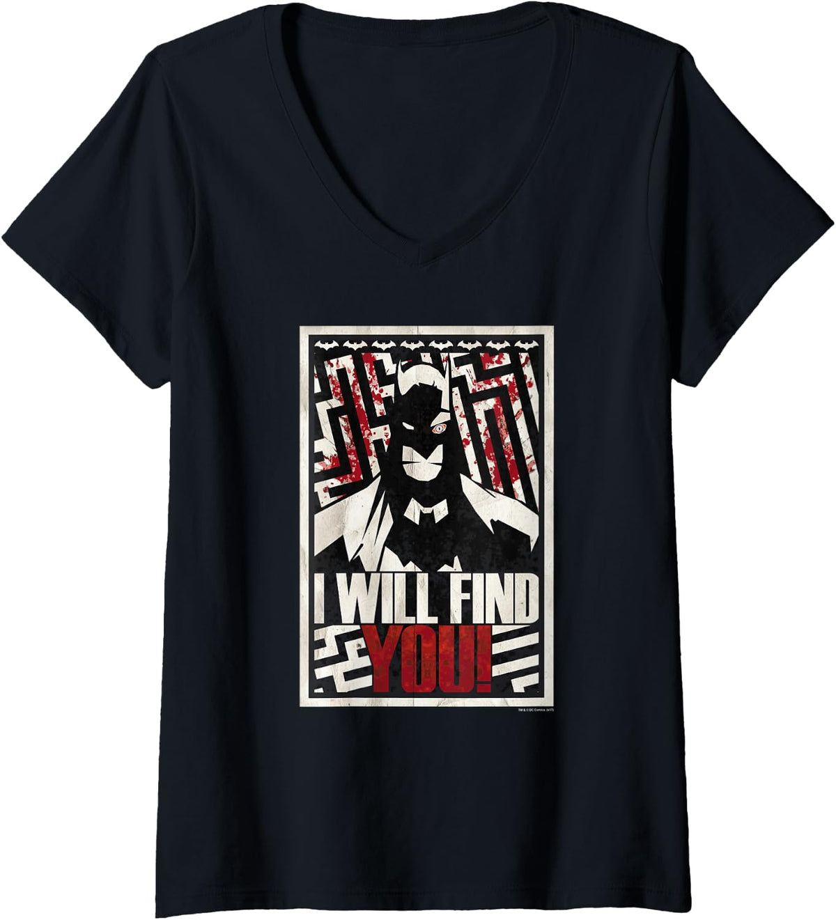 Womens Batman I Will Find You V Neck Apparel Premium Print Everyday Wear