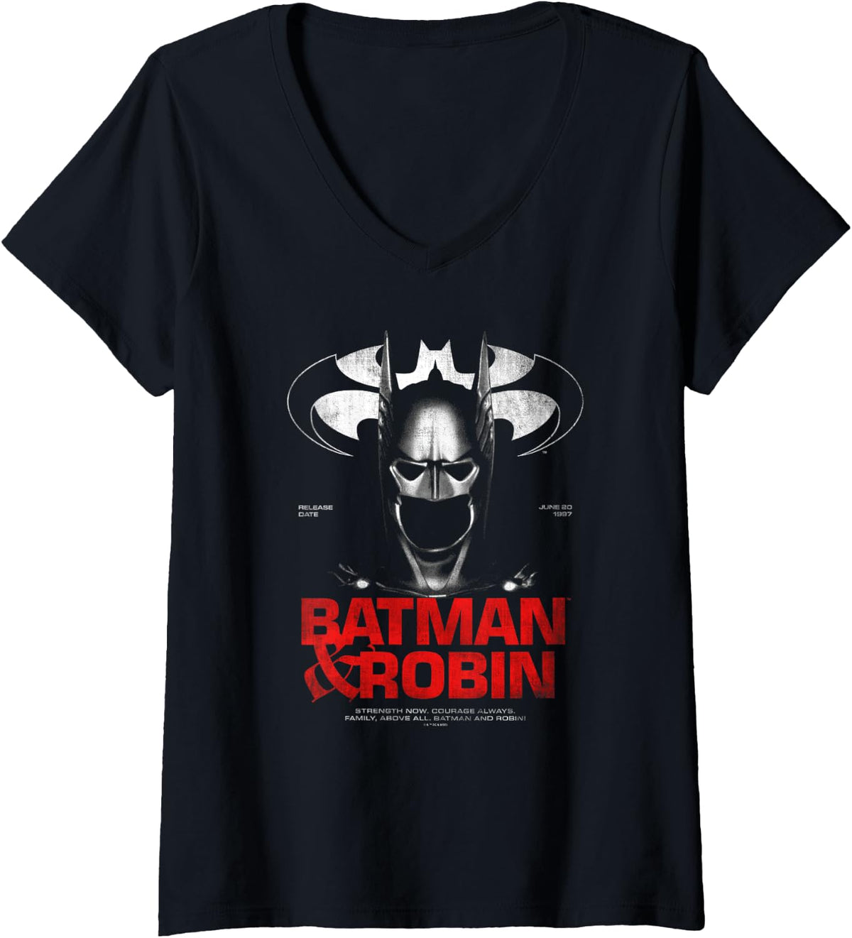 Womens Batman and Robin Cowl 85th Anniversary V Neck Apparel Viral TikTok Find Best Seller Look