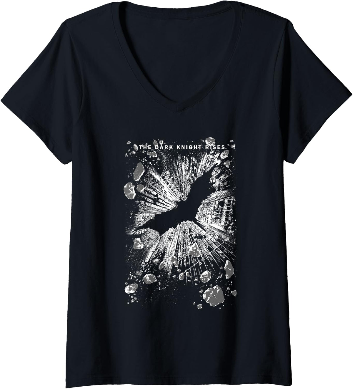 Womens Batman Dark Knight Rises Crumbled V Neck Apparel Streetwear Style Best Seller Look