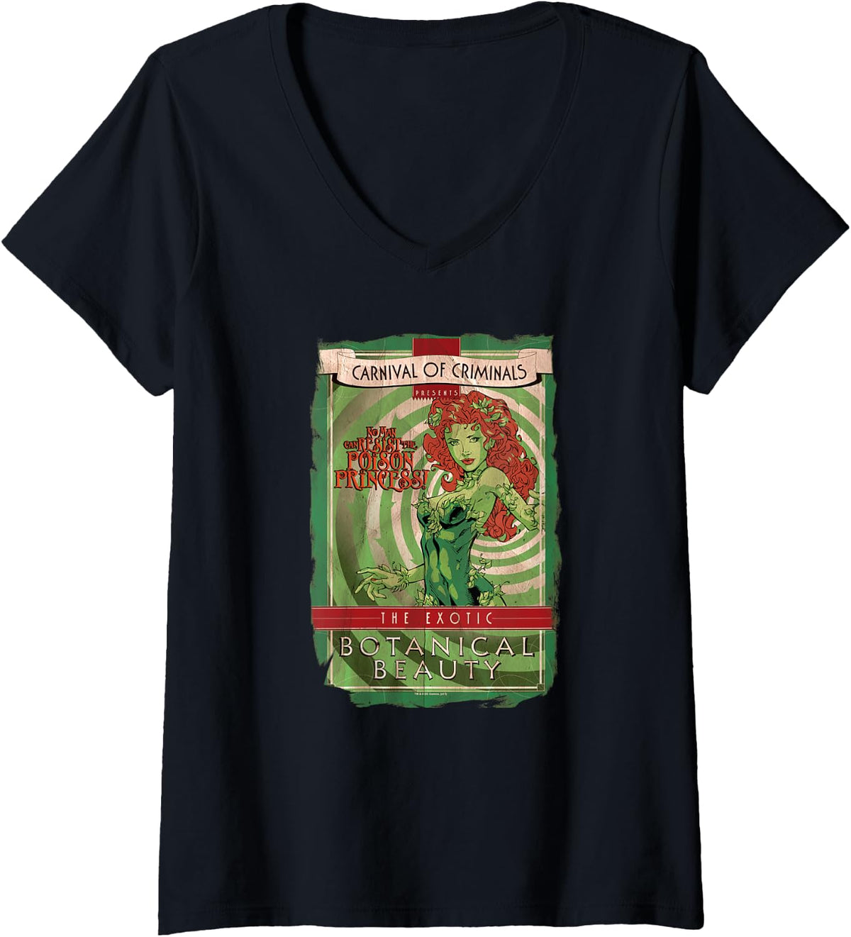 Womens Batman Poison Ivy Botanical Beauty V Neck Apparel Streetwear Style Hot Right Now