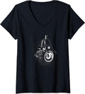 The Batman Batcycle Grunge Poster V Neck Apparel Streetwear Style Fan Favorite